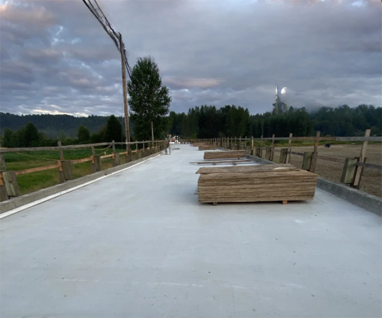 New deck on the Duvall Slough Bridge.