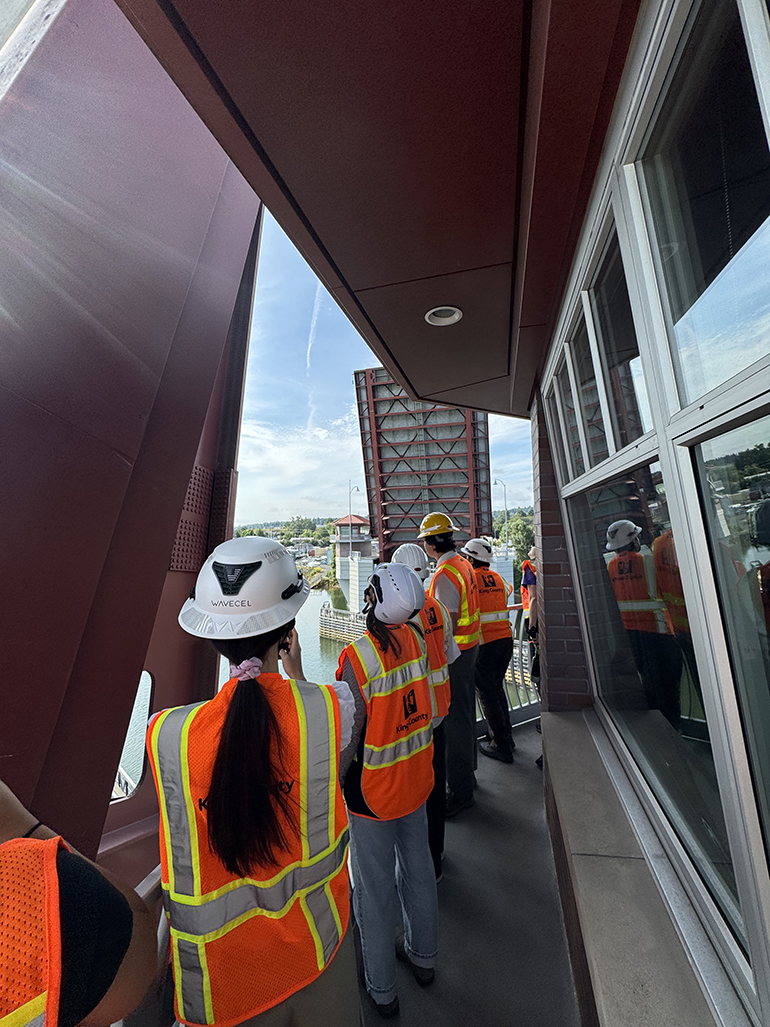 Interns visiting the South Park Bridge.