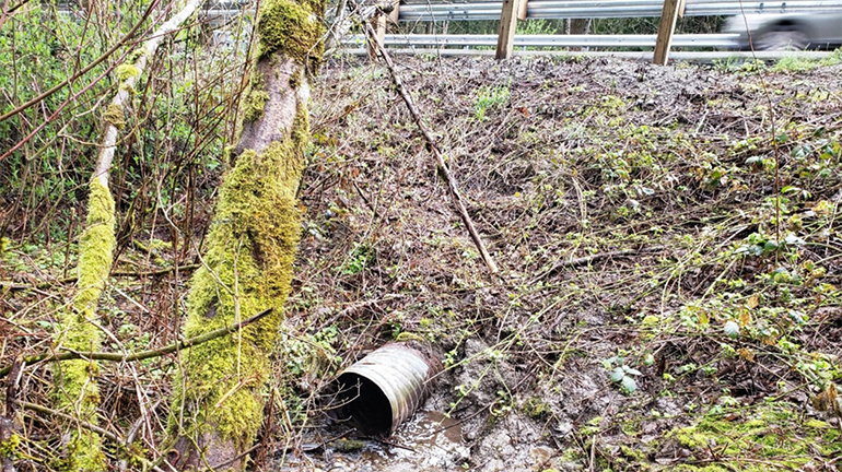 18-inch-wide diameter pipe under NE 128th Way.