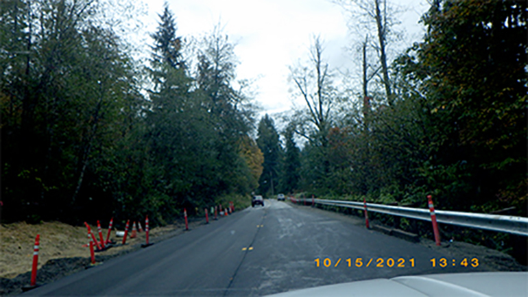 Photo of completed work on NE Lake Joy Road.