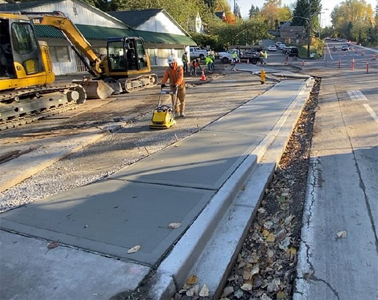 Cleaning and clearing driveway.
