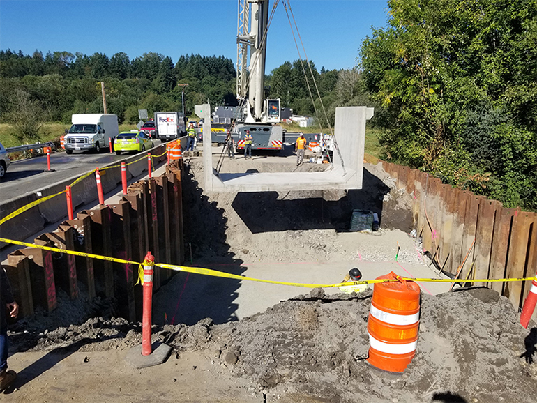 September 1 - first half of new culvert installed.