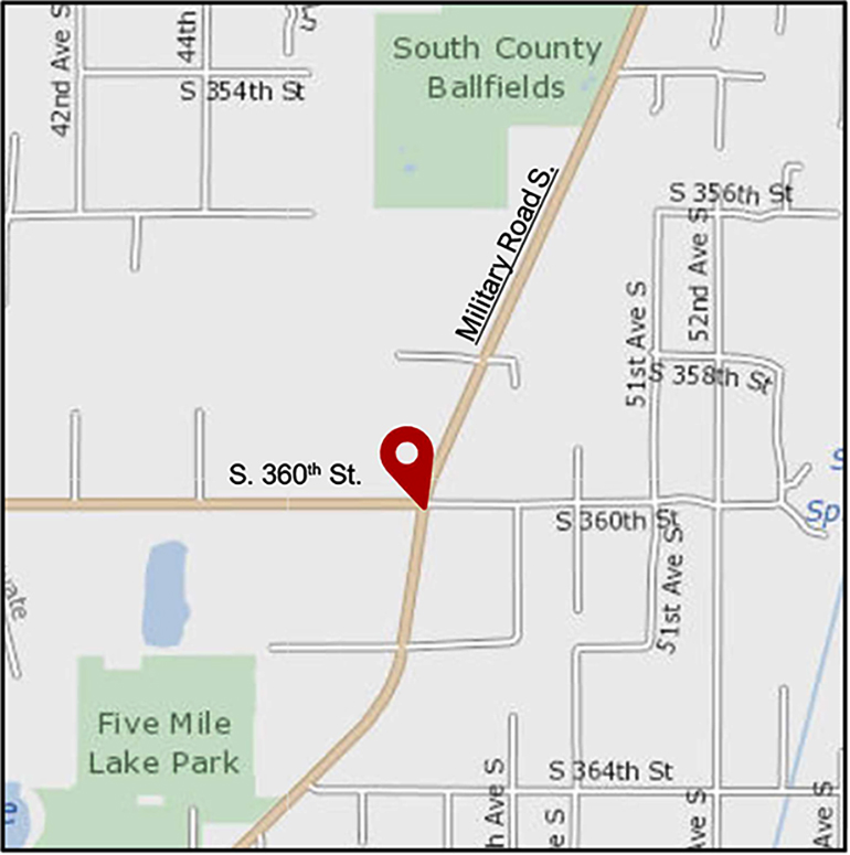 S 360th St. map of the local area.