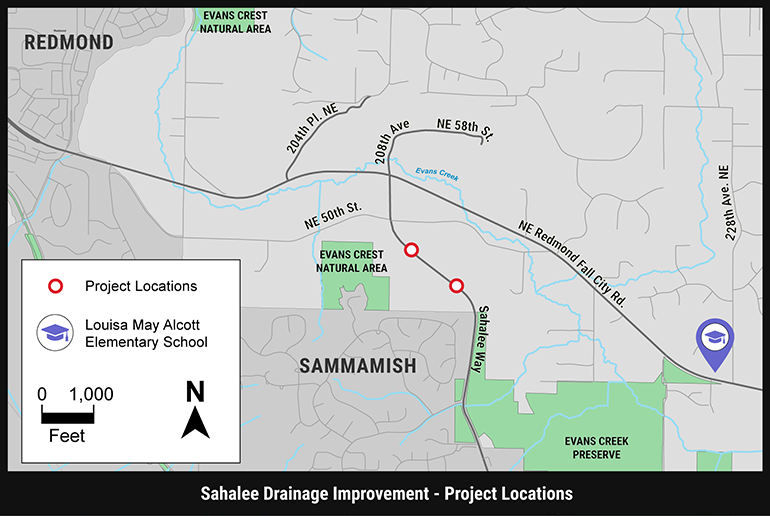 Map of project location in Sahalee