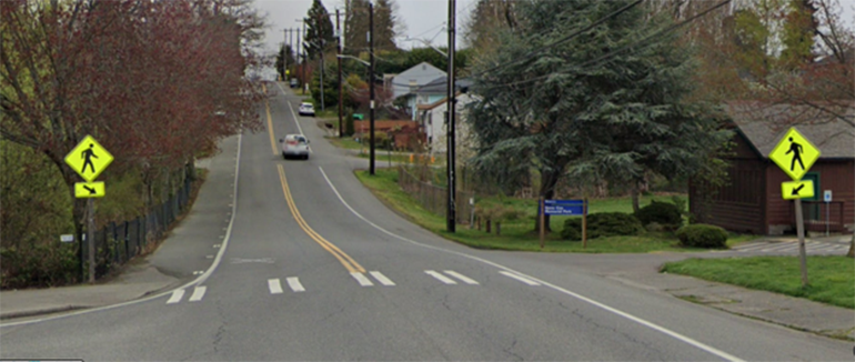 Crosswalk at SW 102nd Street at 13th Ave SW 