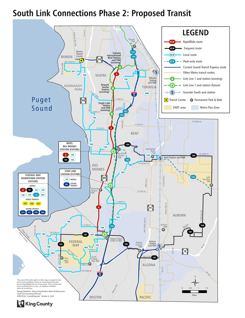 South Link Connections proposed network area map.