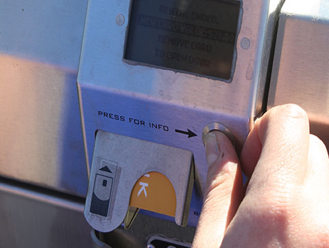 BikeLink cards are used for renting lockers at automated pay stations