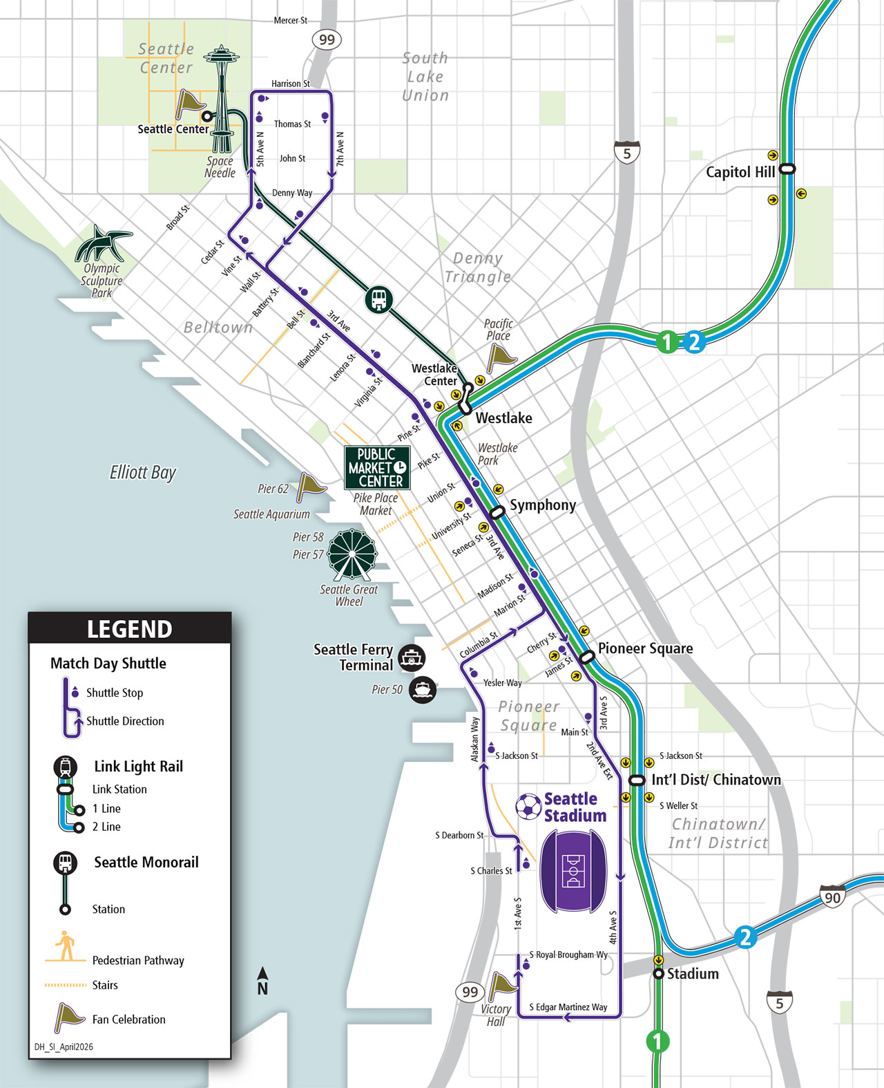 Match Day Shuttle map thumbnail