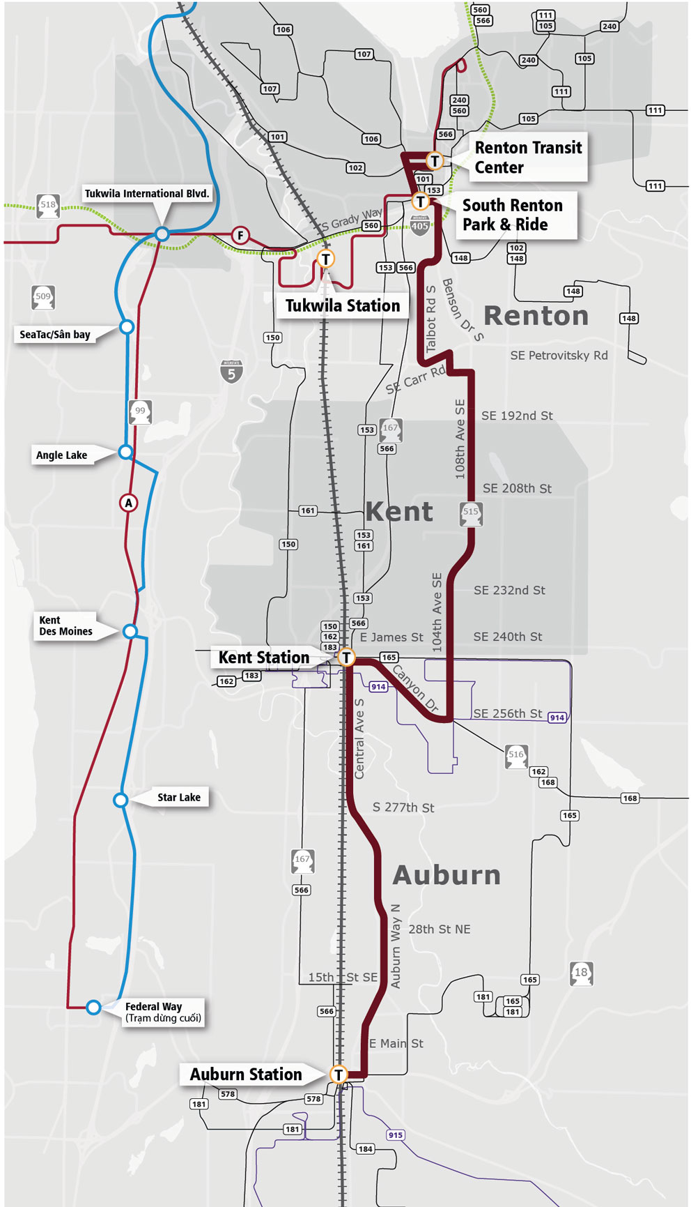 Bản đồ Tuyến RapidRide I 