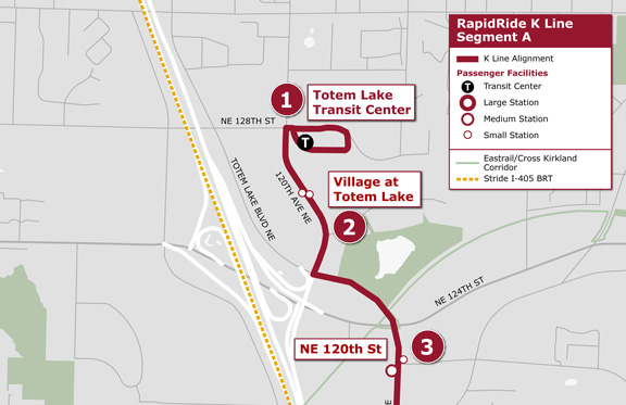 Segment A: Proposed station locations