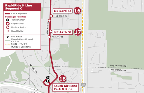 Segment C: Proposed station locations