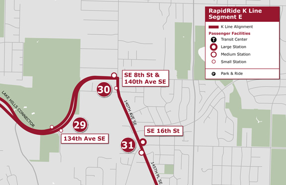Segment E: Proposed station locations