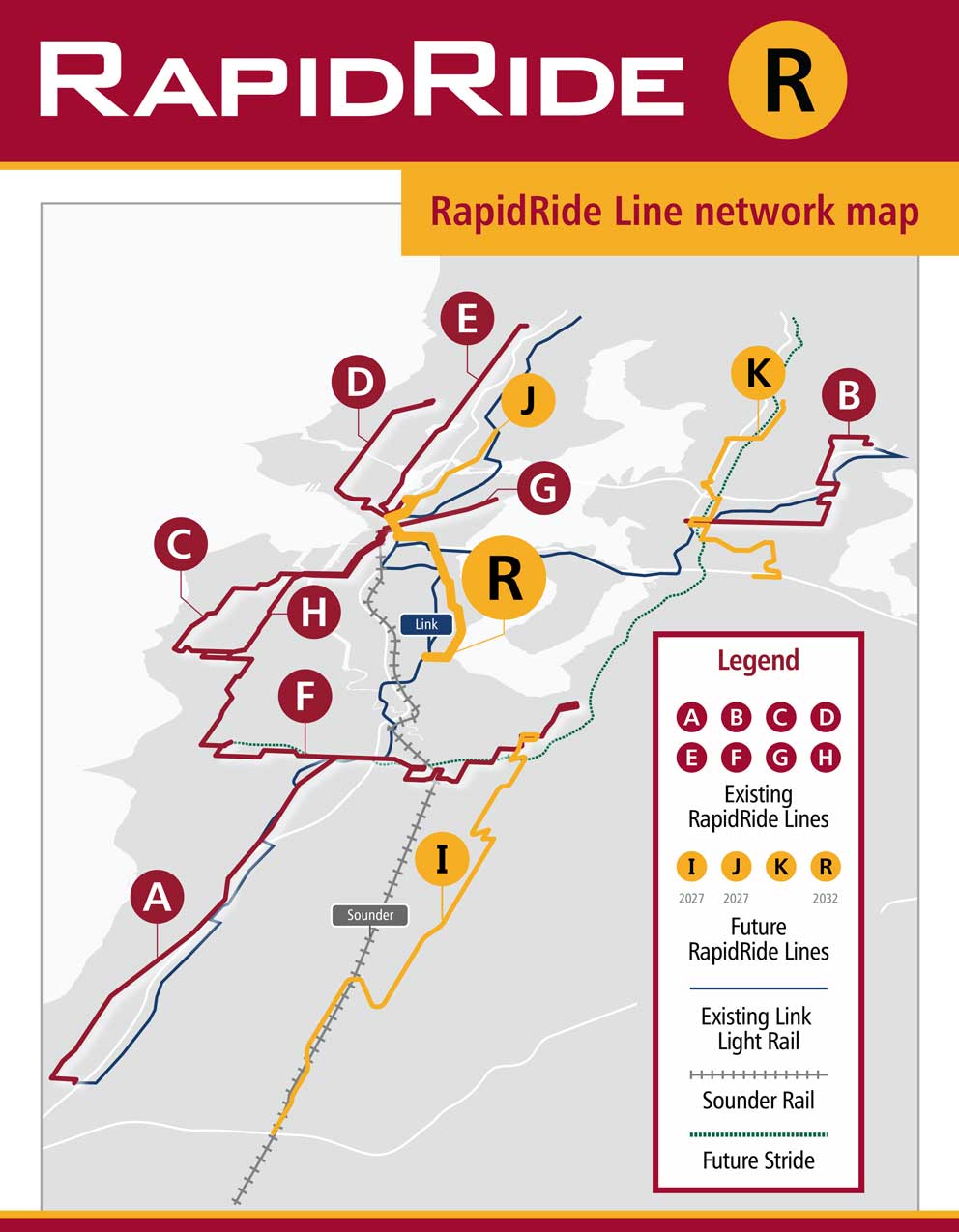 RapidRide network map