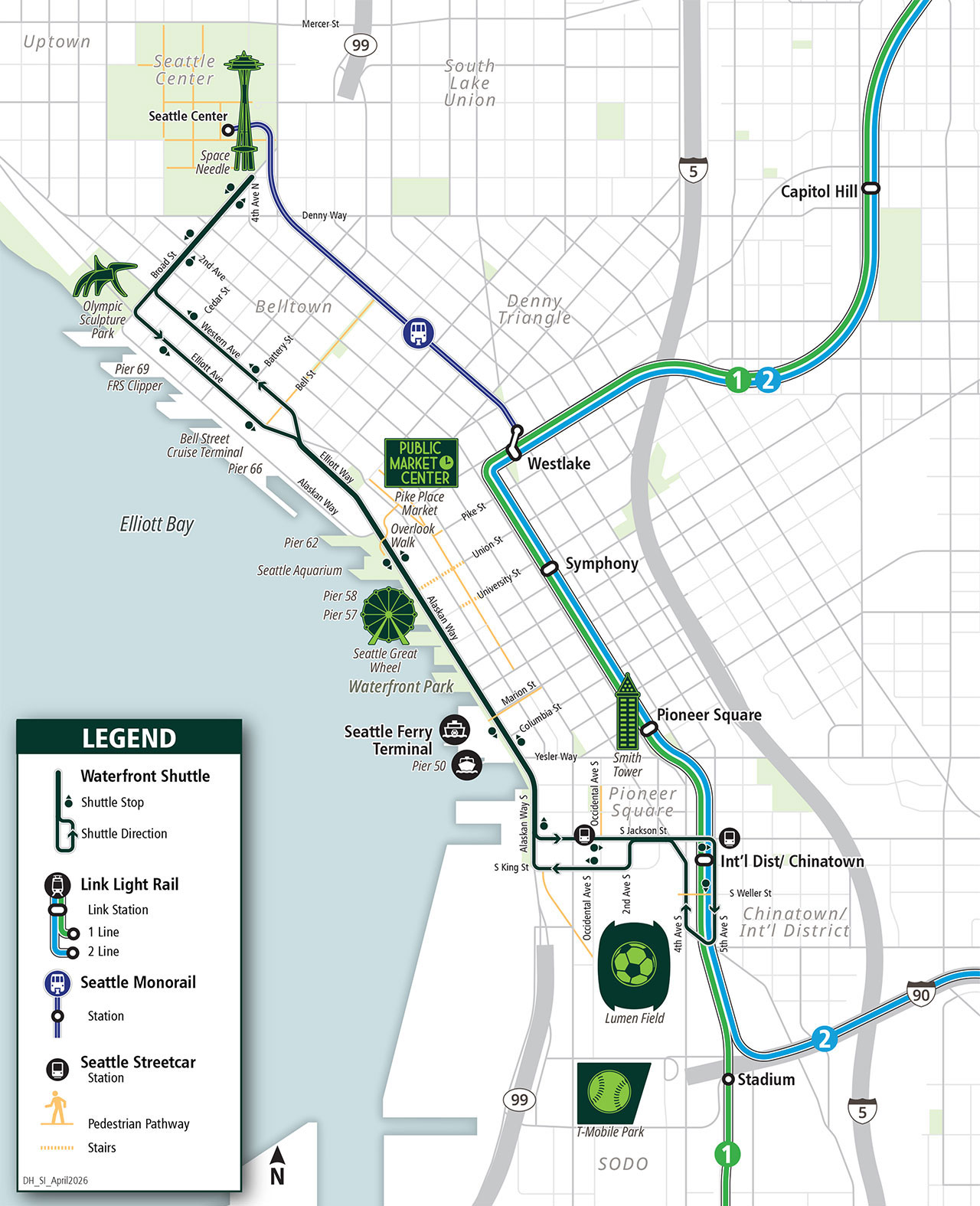 Waterfront Shuttle route map thumbnail