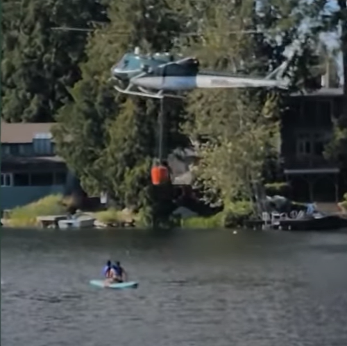 Bambi bucket to fight fire