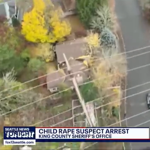 Drone footage of Child Rape suspect being arrested