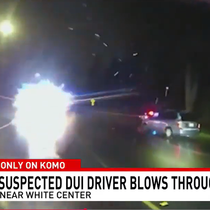 Suspected DUI driver blows through police barricade