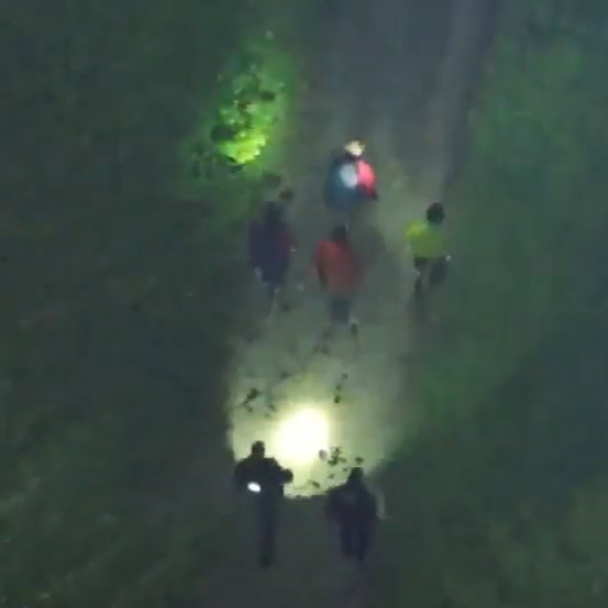 Drone guides hikers