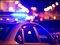 ID Shooting suspect Police car with flashing lights