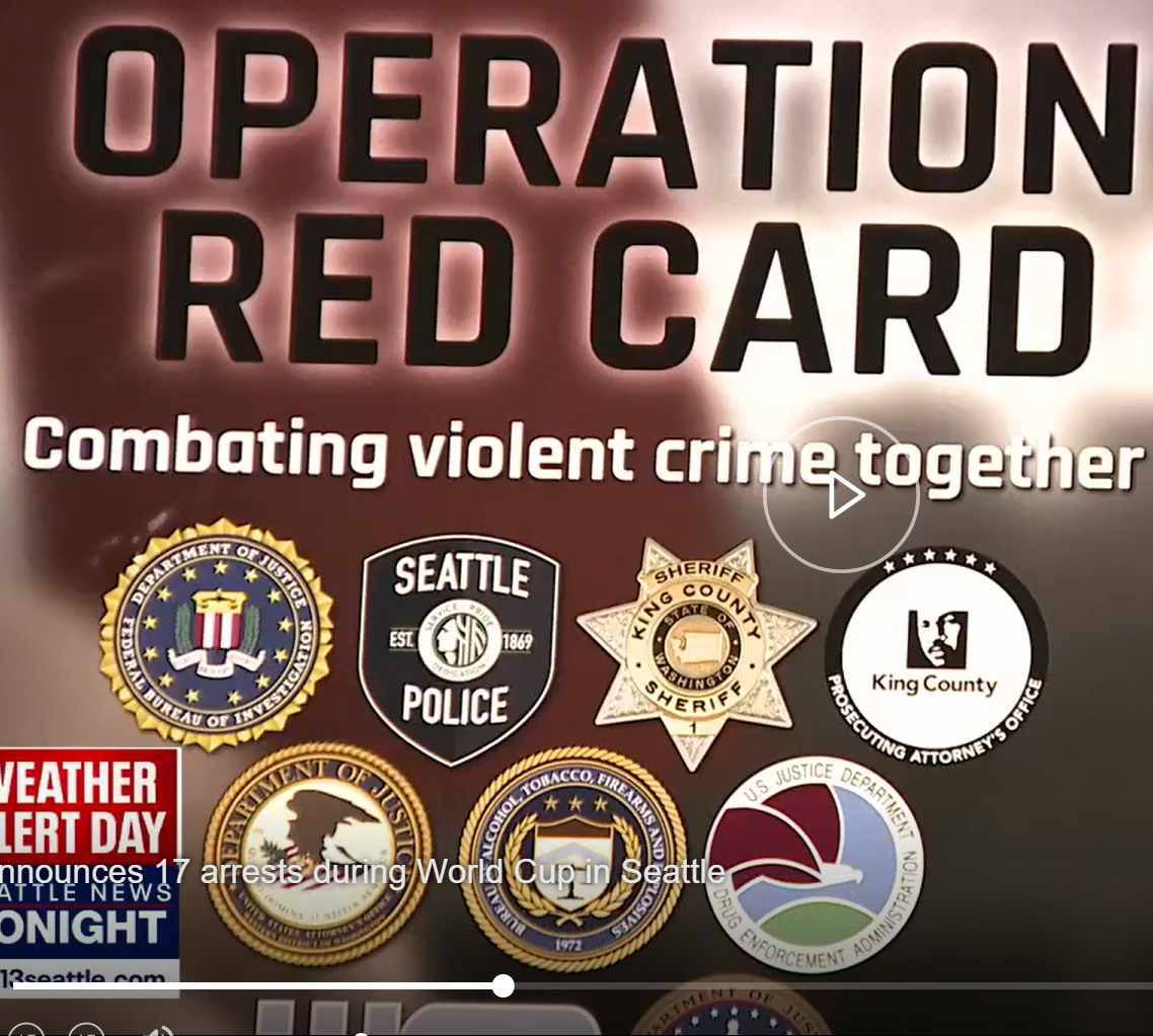 Operation Red Card - multiple agencies worked together to get dangerous people, weapons, drugs off the street