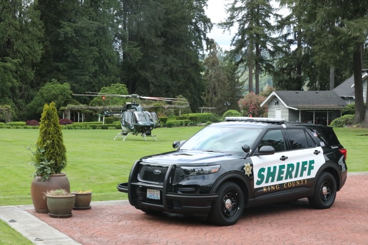 KCSO vehicle and helicopter
