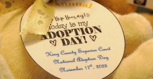 Screenshot from the 2023 National Adoption Day Celebration video