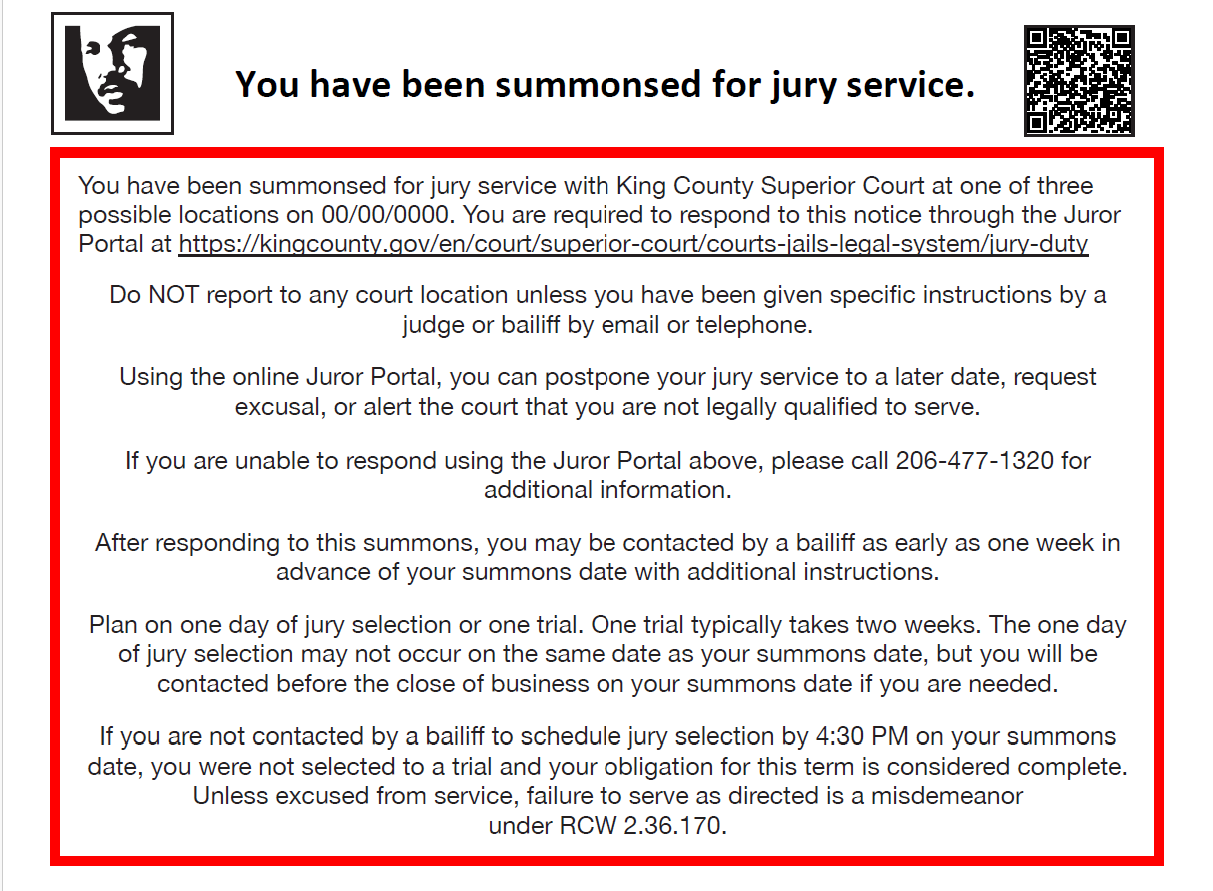 Screenshot of a Superior Court jury summons