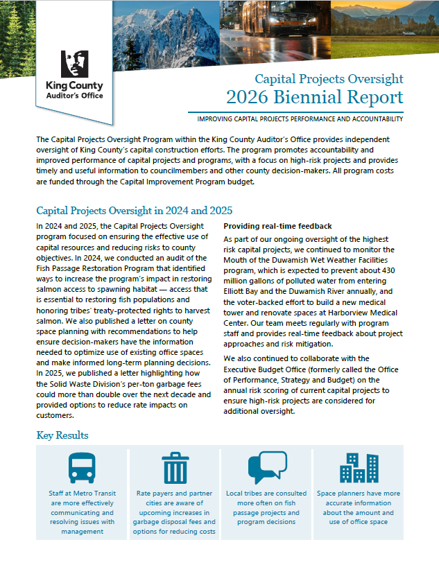 Screenshot of first page of report
