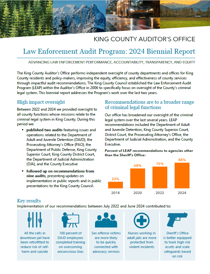 Screenshot of first page of report.