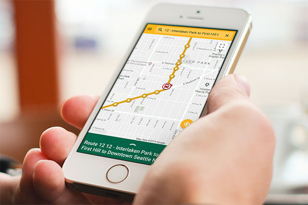 Metro Transit trip planner website, shown on smartphone