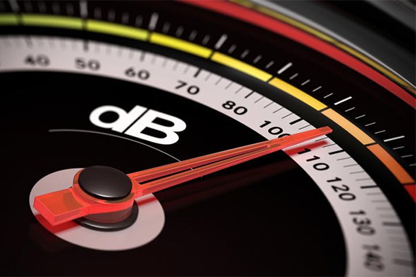 Closeup of DB noise meter