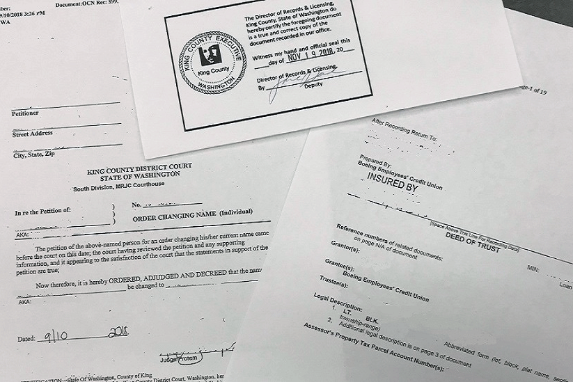 Documents in the recorders office