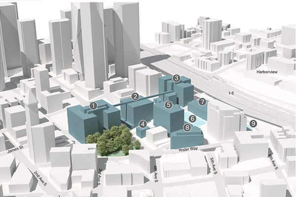 Downtown campus rendering from the Civic Campus Initiative Strategic Plan