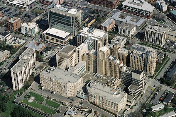 Aerial view of Harborview campus