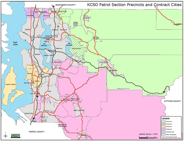 King County Sheriff's Office precincts and contract cities