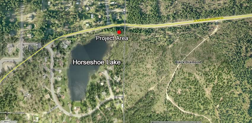 Horseshoe Lake map with project area location.