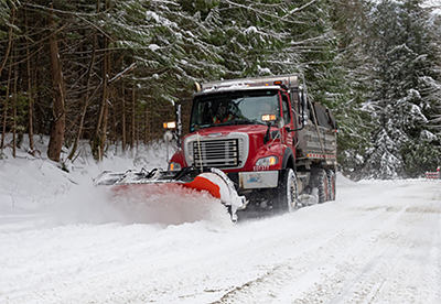 Snowplow at work.