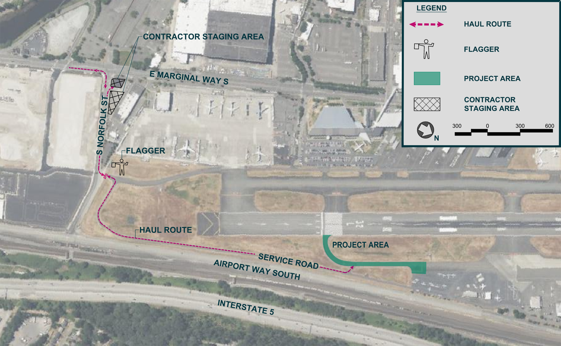 Map of Taxiway A11 project area