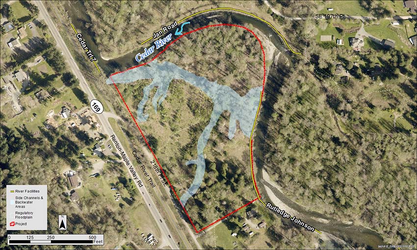 Project site map, Rutledge-Johnson levee removal and floodplain restoration project