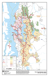 Map: King County Wastewater System with Sewer Flow Scheme (88kb GIF)