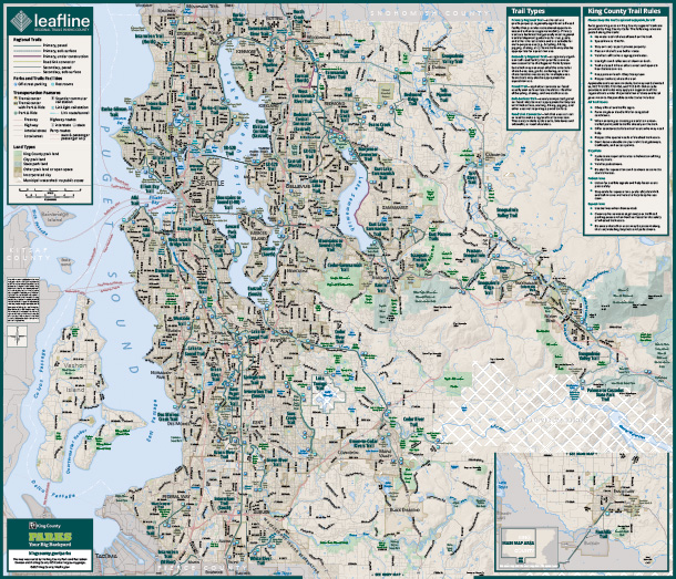 Regional Trails in King County map preview